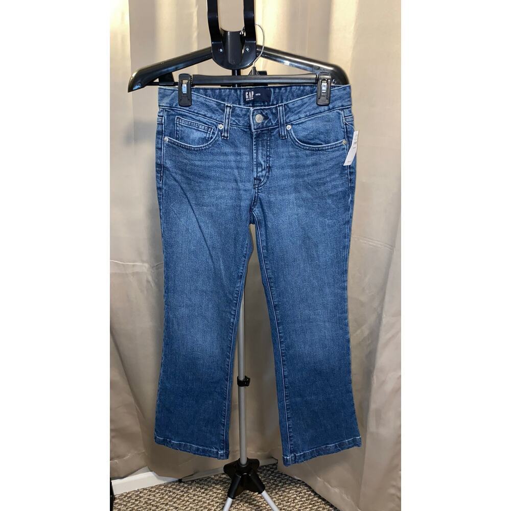 GAP Denim Bootcut Jeans Women’s 4/27 Short Blue Medium Wash NWT $69.99 - Picture 2 of 10